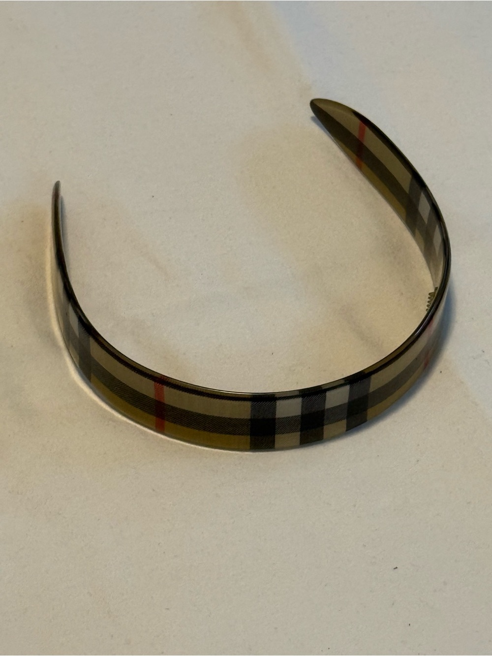 Burberry Acetate Headband in Beige and Black